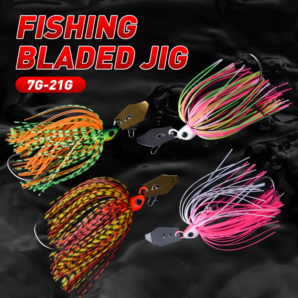 7g 9g 11g 13g 18g 21g Testar Chatterbait Wire Bait Rotating Spinnerbais Sequin Wobblers Spoon Jig Saltwater Pike Fishing Lures