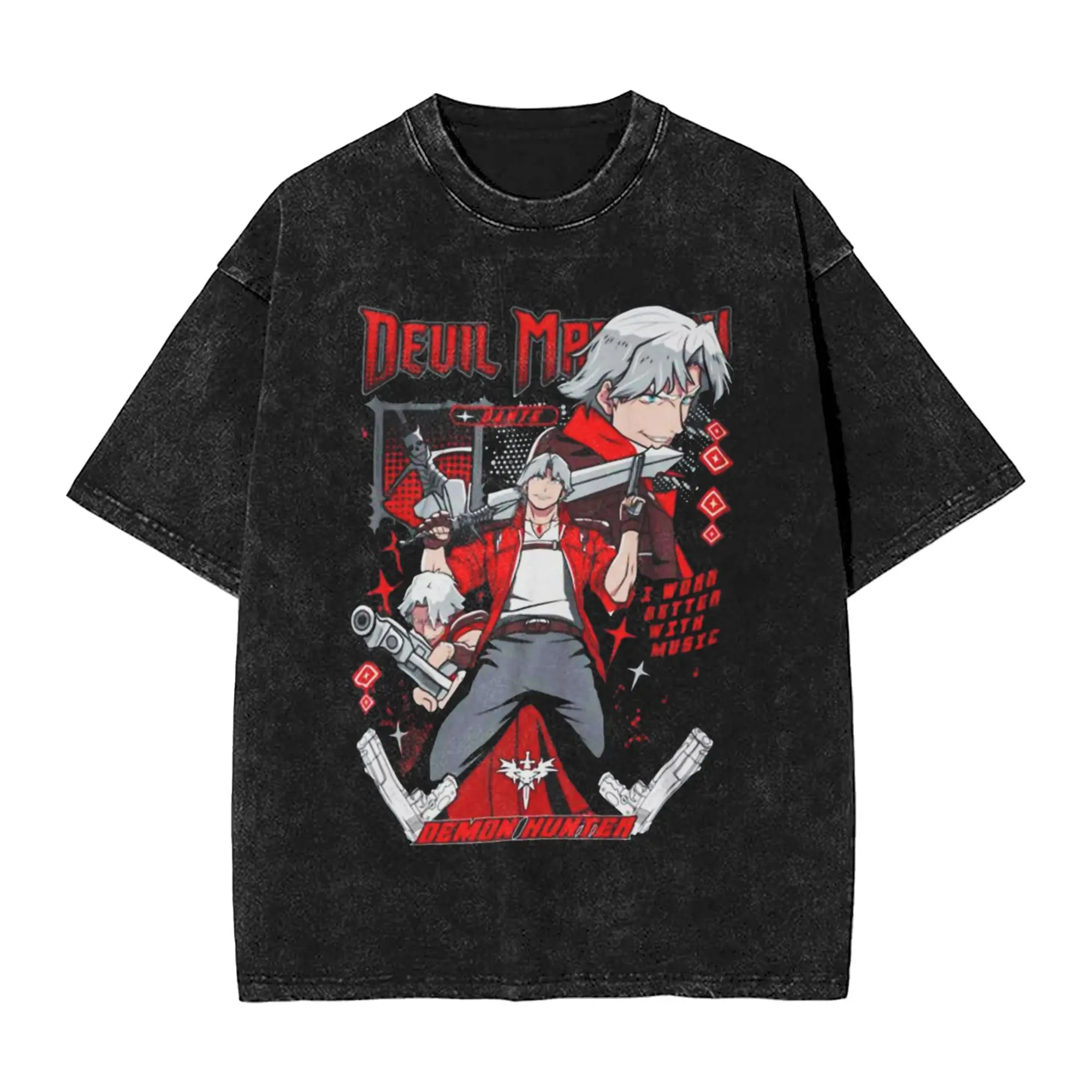 

Dante Shooting DMC Premium Devil May Cry T Shirt for Men Cotton Novelty T-Shirts Crew Neck Tee Shirt Short Sleeve Clothing
