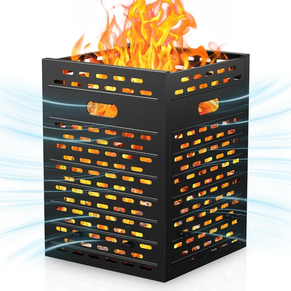 

Fire Pit Burn Barrel 30 Inch 63 Gallon Ultra Thick Burn Drum for Yard Waste Incinerator Barrel Burn Cage for Outside Paper Leaf