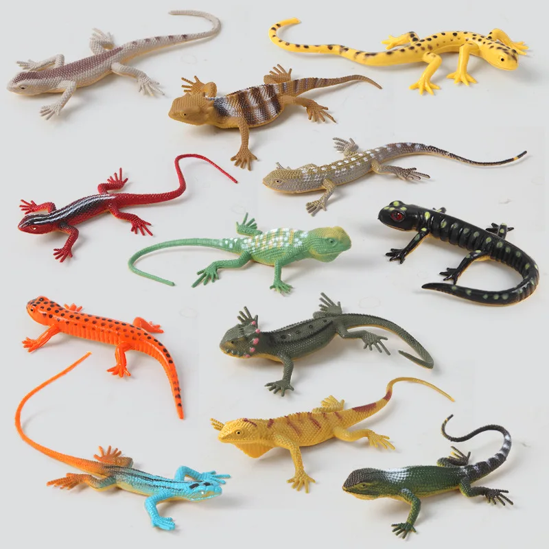 

SimulationMini Lizard Toys for Kids - (Pack of 12) Realistic Lizards & Plastic Reptile Animal Toy Figure Set for Themed Birthday