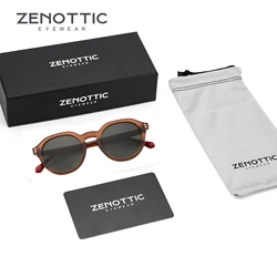 ZENOTTIC Retro Geometry Polarized Sunglasses Women Handmade Acetate Sun Glasses Ladies Fashion Round Frame Shades