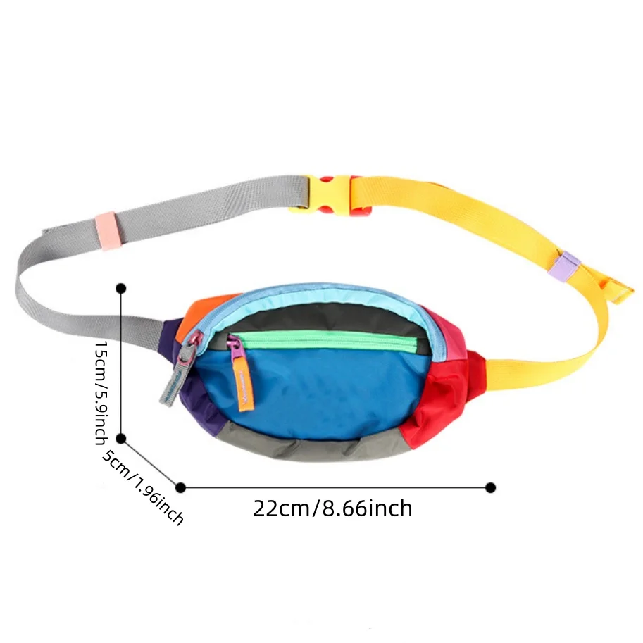 Bolsa de Cintura Colorida Multifuncional para Viagem, Caminhada, Ciclismo e Camping - Bolsa Versátil para Presentes