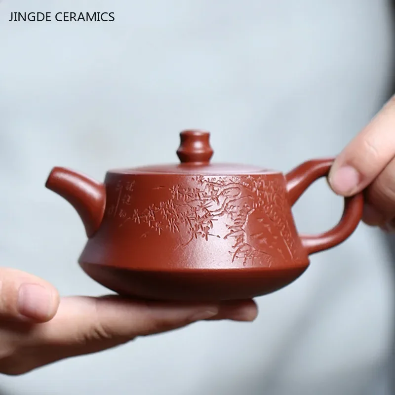 Imagem -02 - Dahongpao Zisha Teaware com Filtro Pote de Chá Clássico Yixing Argila Roxa Infusor Handmade Mestre Handmade Beleza Personalizado 160ml