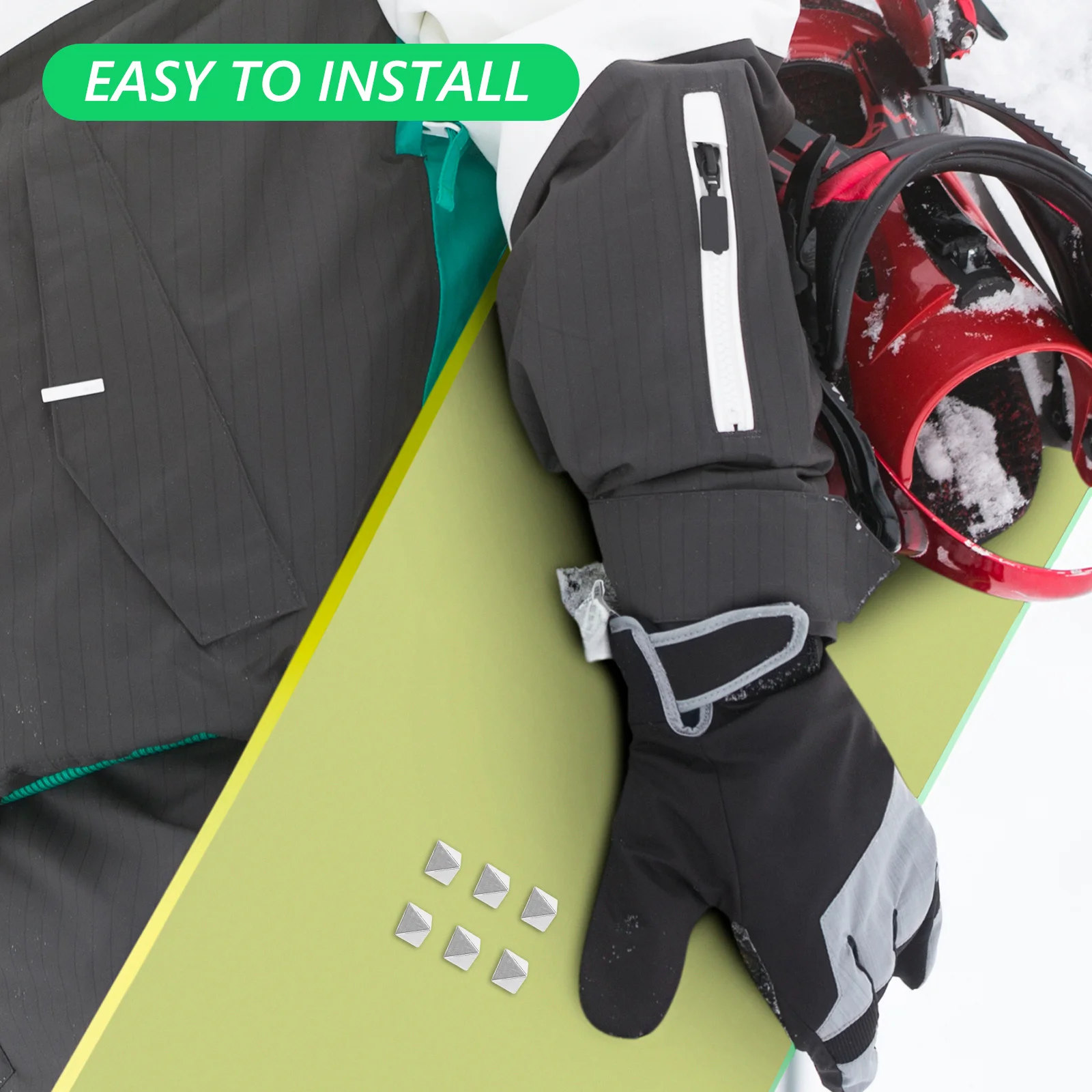 

5Pcs Snowboard Anti Slip Pads Pyramid Studs Alloy Metal Outdoor Snowboarding Feet Grip Skiing Boot Pads Training Accessory