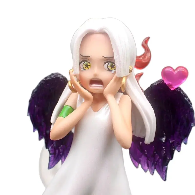 One Piece Anime Modelo Garagem Kit, GK Serafim Anjo Pequena Imperatriz Boa Hancock Figura Animação, Pirata Rei Enfeites Boneca, 9,5"