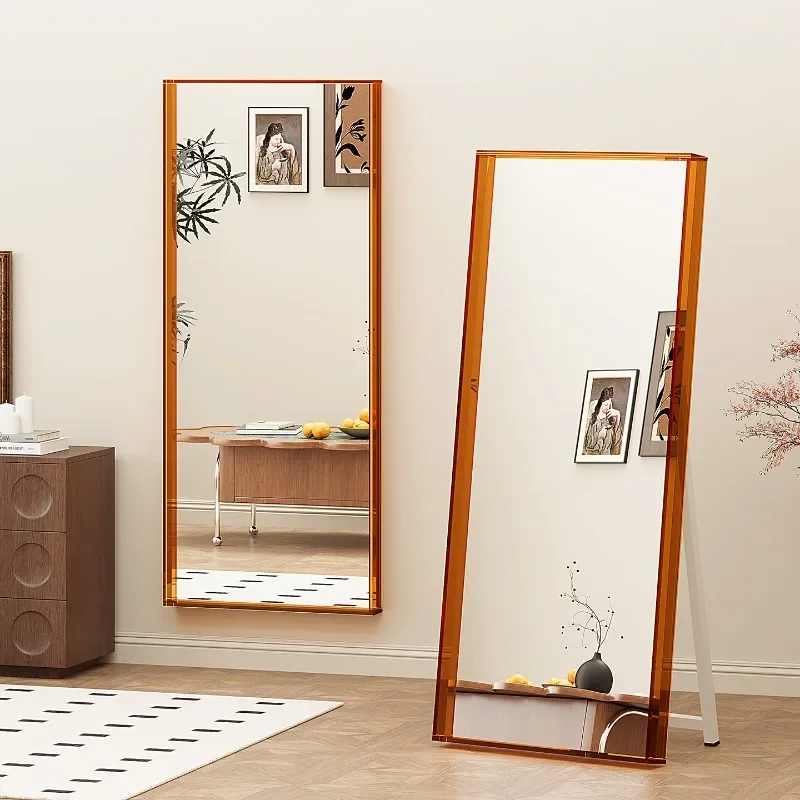 Medieval full-length mirror wall household full-length mirror  retro acrylic high-floor mirror can be hung