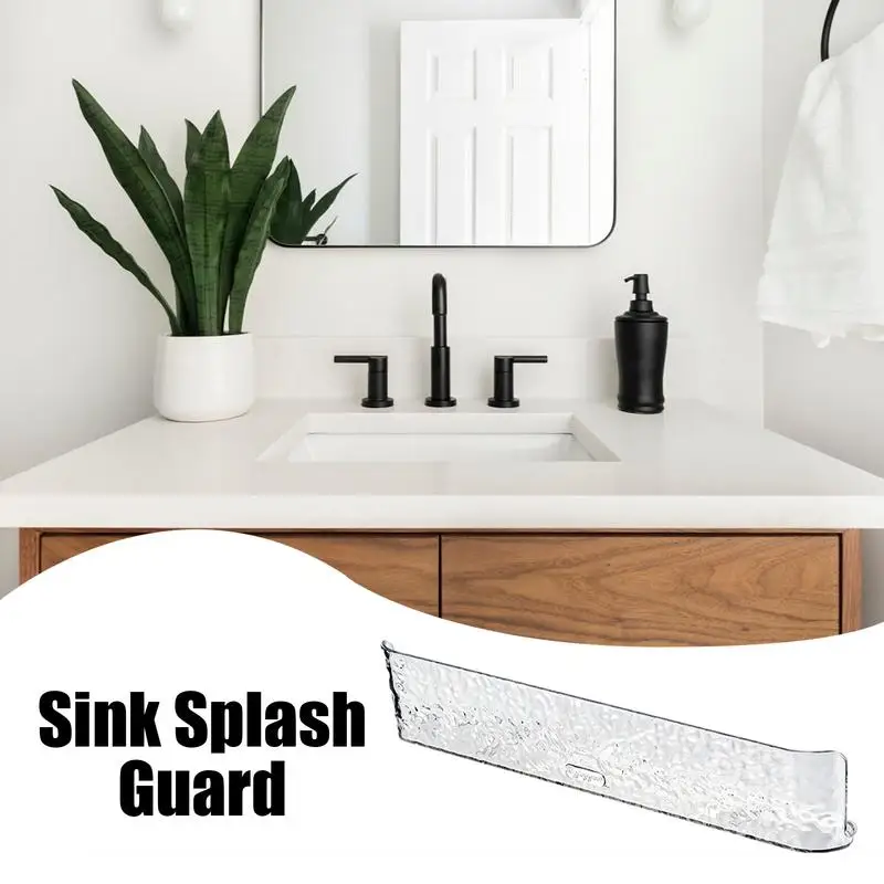 Sink Water Splash Guard Anti-splashing Dish Washing Protector Kitchen Sink Water Splash Guards Sucker Flaps Cleaning Barrier