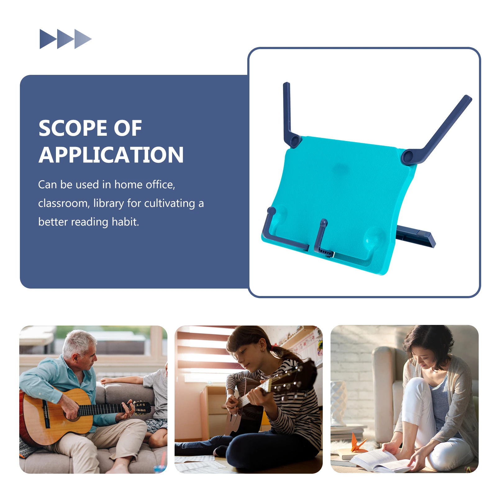 

Desktop Foldable Reading Rack Folding Recipe Music Score Stand Musical Book Rest Tabletop