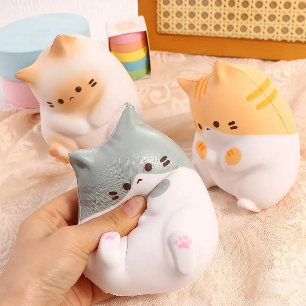 Interesting Cat Cat Pinch Toy Slow Rising Rebound PU Slow Rising Squeeze Cat Soft Cartoon Room Decor