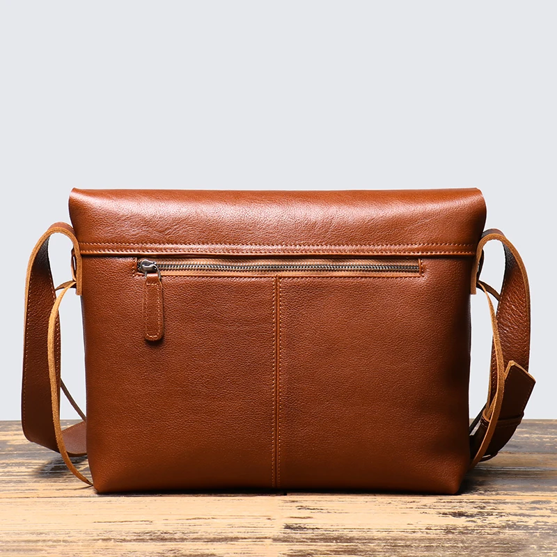 Sacos De Ombro De Couro Macio Para Homens E Mulheres, Luxo Crossbody Bag, Couro De Camada Superior, Carteiro Bag, Bolsa De Escritório De Trabalho, Alta Qualidade