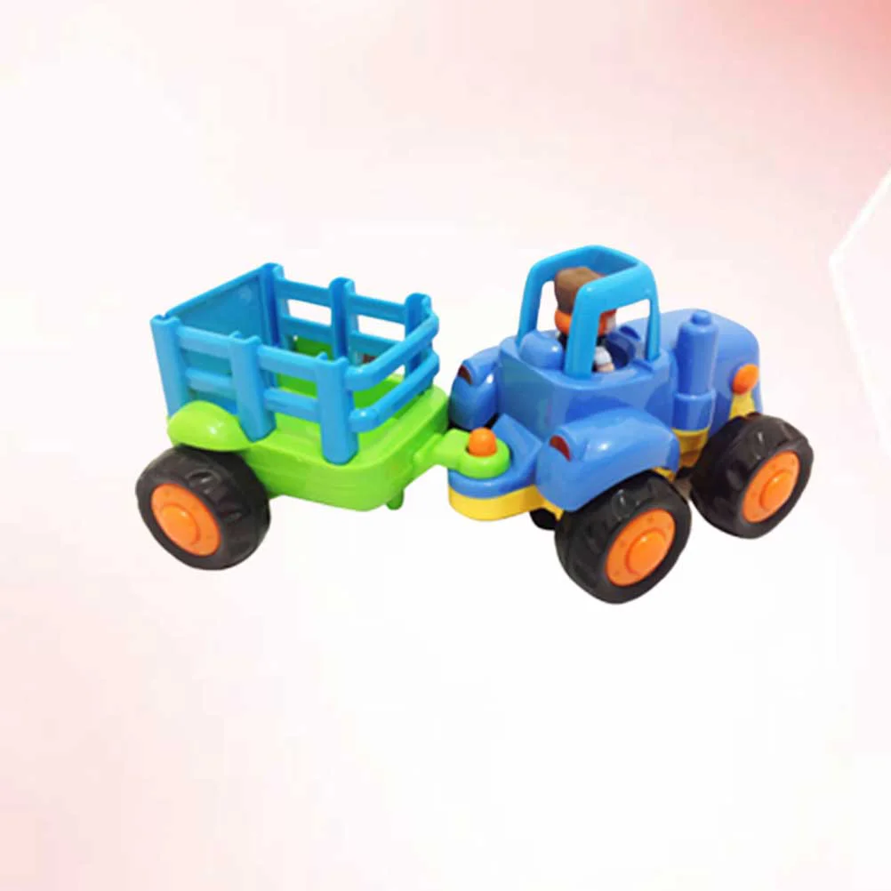 Kids Car Toy Tractors Car Model Engineering Van Model Kids Early Learning Toy Blue