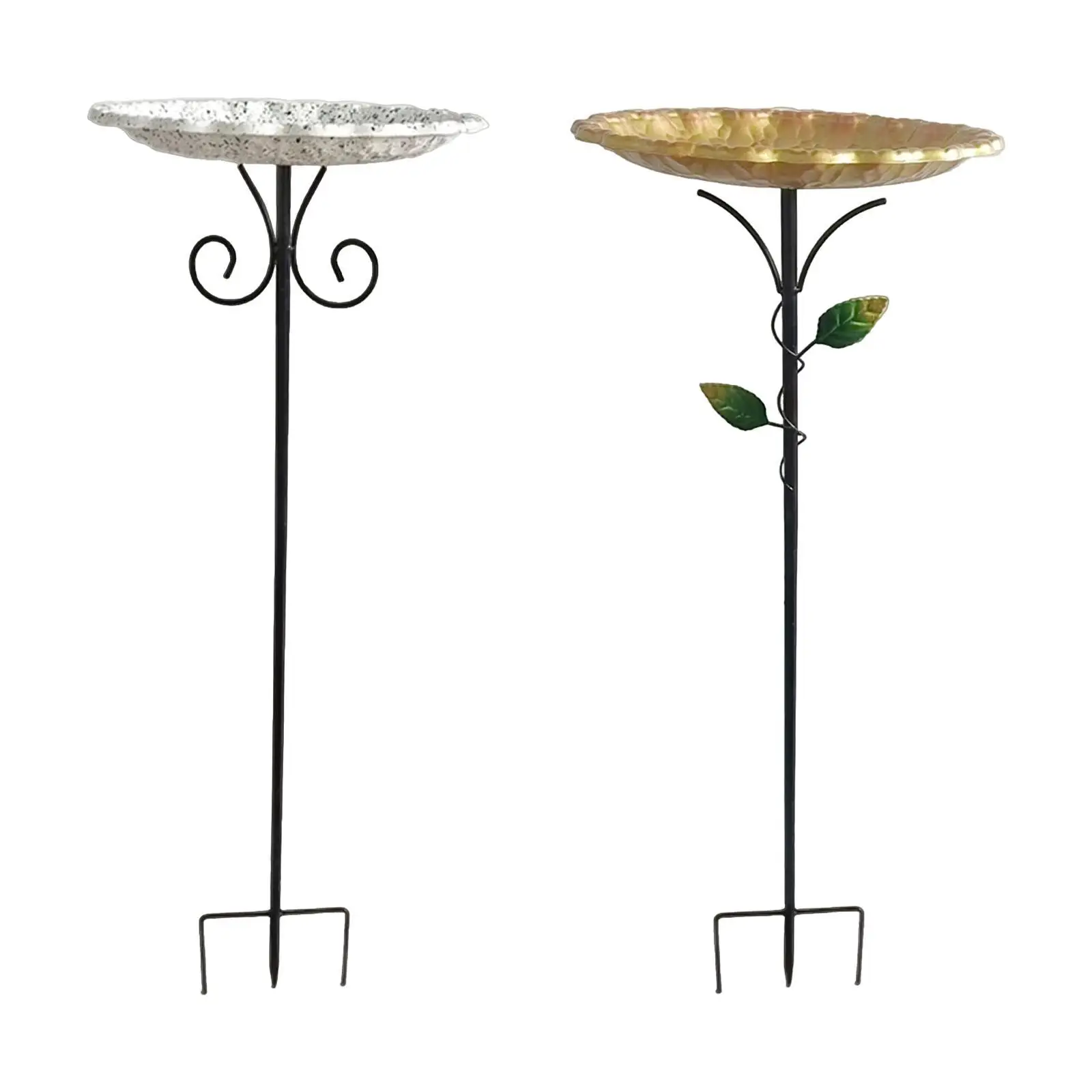 

Bird Bath Bowl Versatile Easy to Install Attracting Birds Decor Metal Sturdy Birdfeeder for Park Patio Deck Outdoor Porch