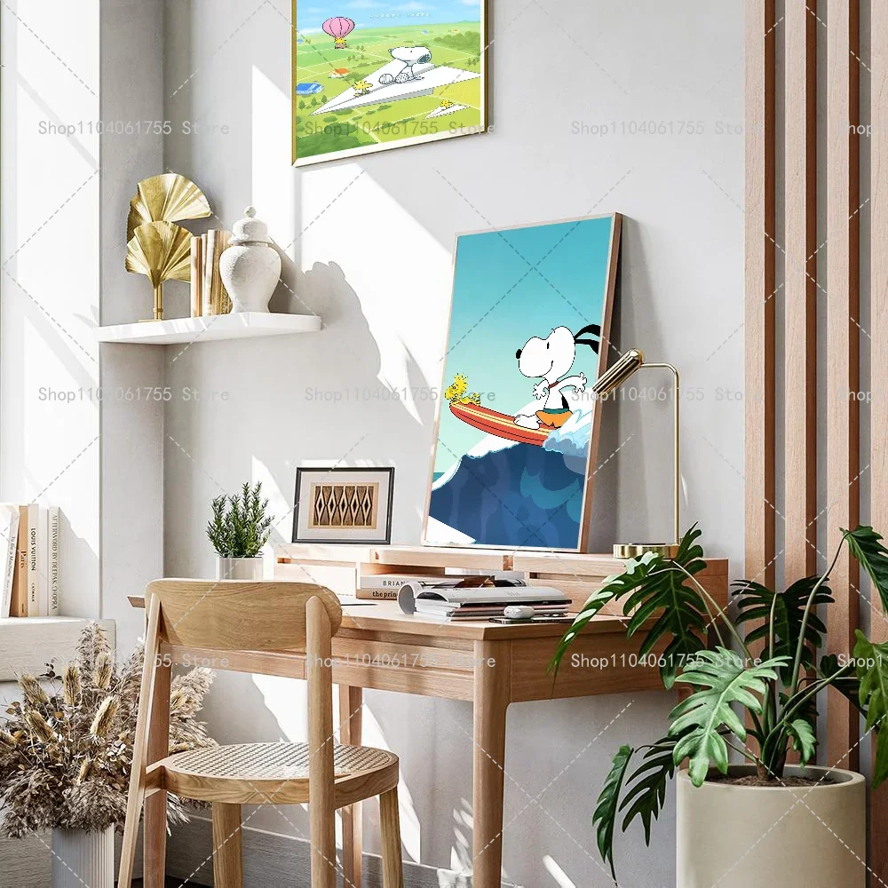 ملصق MINISO S-Snoopy ، فن ذاتي اللصق ، ملصق ورقي مقاوم للماء ، ديكور حائط ، قهوة ، منزل ، بار ، غرفة #4