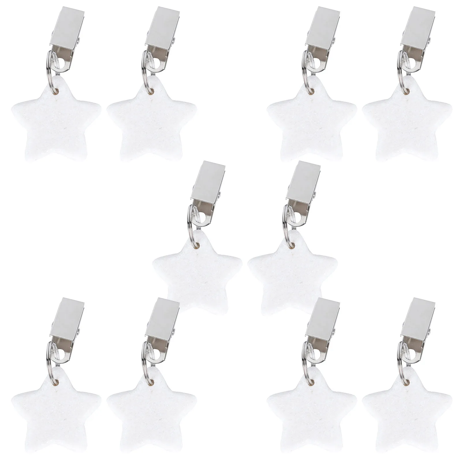 10Pcs Star Tablecloth Clips Outdoor Heavy Metal Stone Windproof Table Cover Fasteners for Patio Camping Picnic