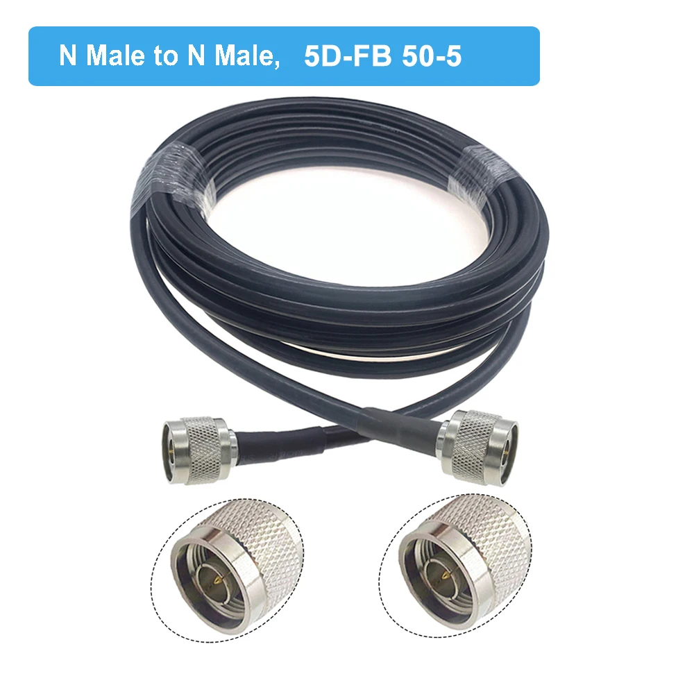 N Male to N Male Connector 5D-FB 50-5 Coaxial Cable Pigtail RF Adapter Cable 50Ohm RF Extension Jumper Cord 1m 5m 10m 20m 30m