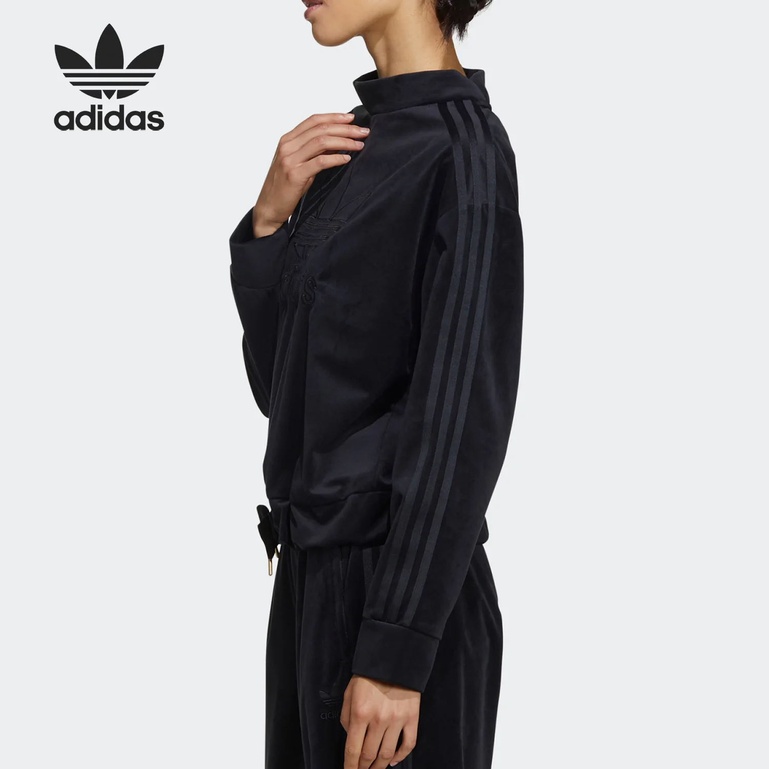 أديداس أصيلة ثلاثة المشارب الموسمية الجديدة المرأة الرياضة هوديي GV2922 #2