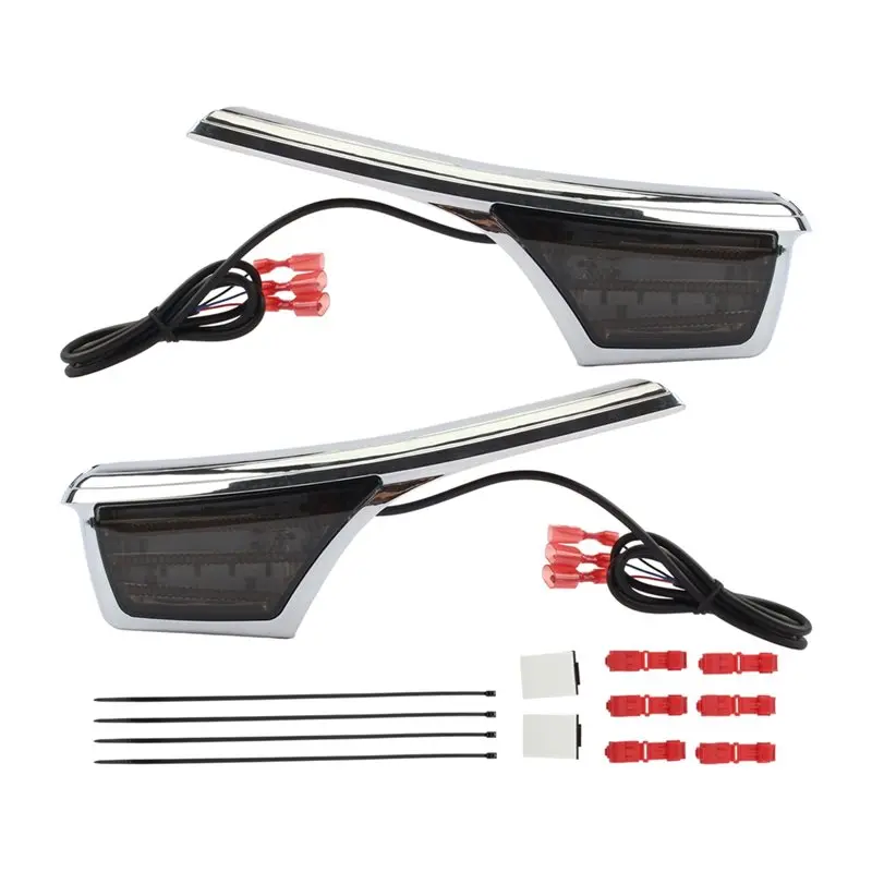 

For Honda Goldwing GL1800 2006-2017 Compatible 1 Pair Motorcycle LED Rear Turn Signal Passenger Armrest Trim Light Accessories
