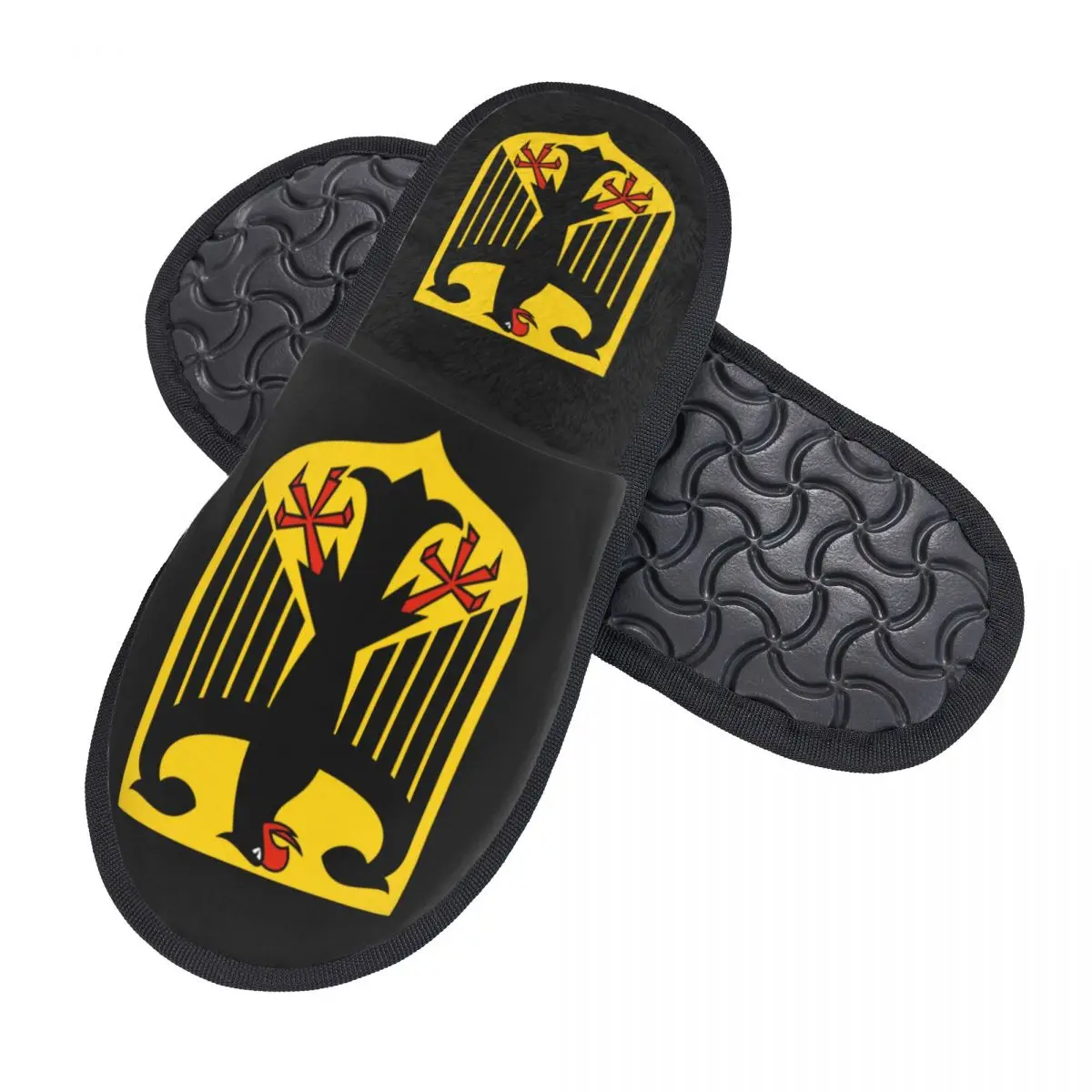 Custom Coat Of Arms Of Germany Memory Foam Slippers Women Comfy Warm German Flag Eagle House Slippers