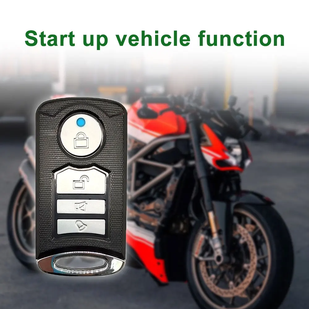 

Universal 12V motorcycle 433MHZ anti-theft safety alarm system Bike Waterproof High Power Smartphones contr