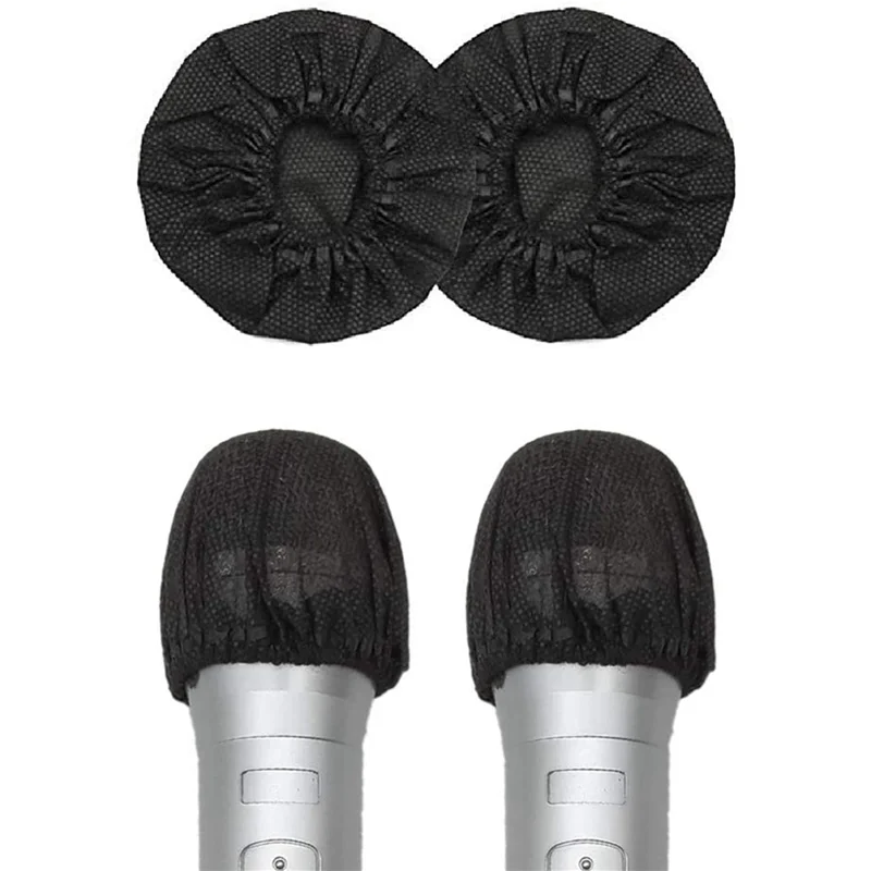 

500 Pcs Disposable Microphone Cover Handheld Microphone Protective Cap Musical Microphone Cover For KTV Karaoke Bar,Etc