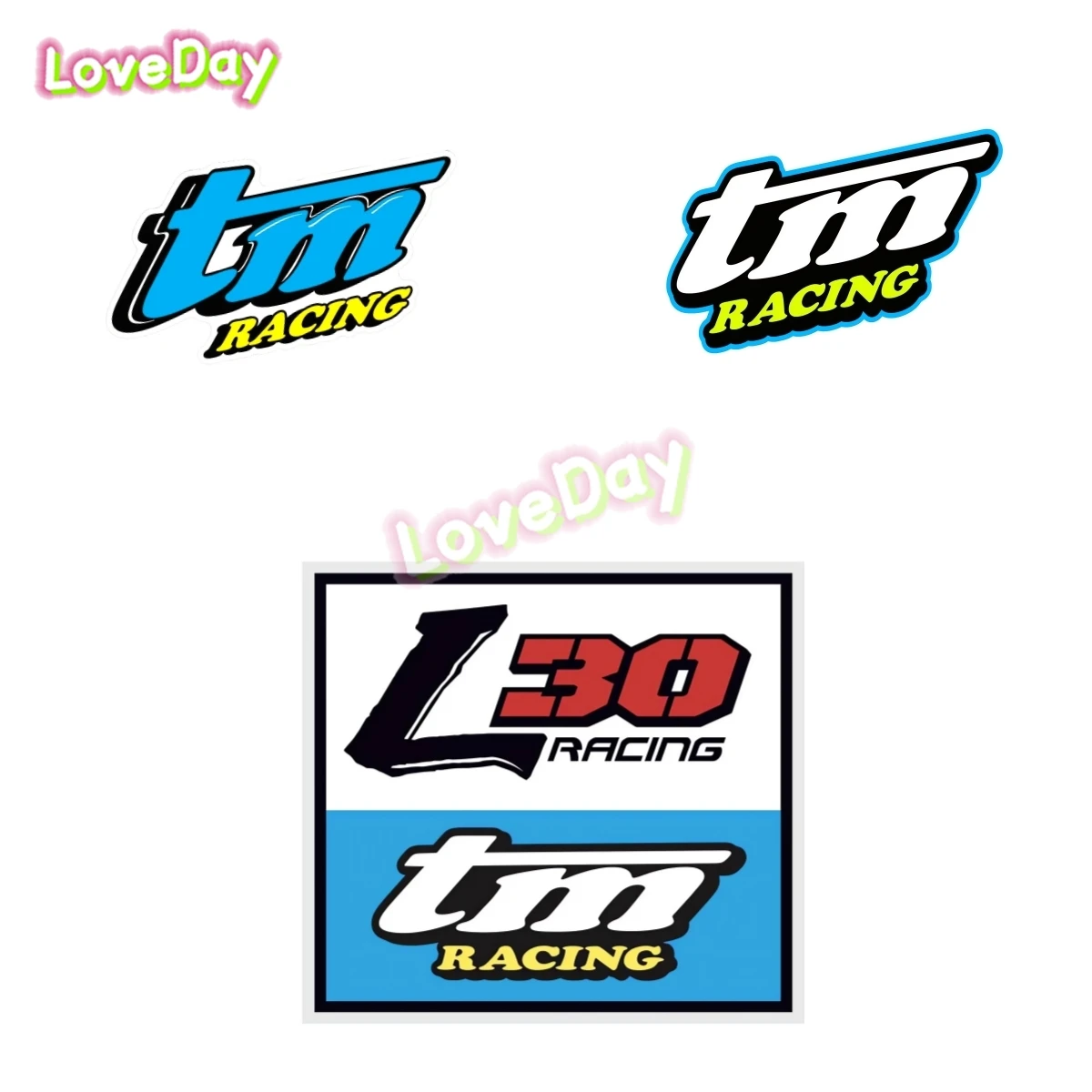 TM Racing Stickers Motocross Karting Sports Cars Sticker Decal Vinyl Racing Graffiti Decoration Decal