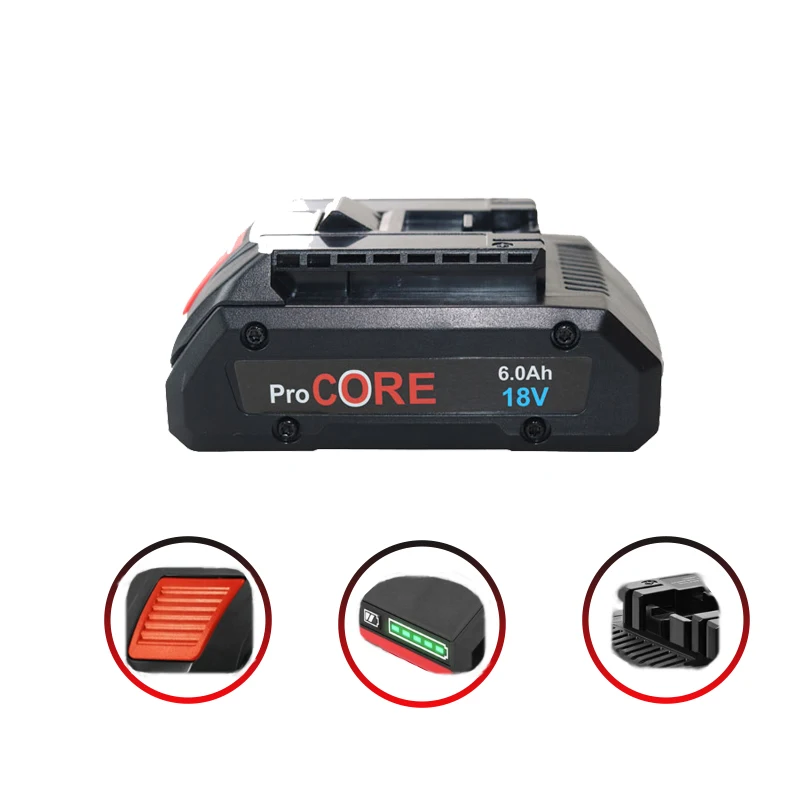 

18V 6000mAh Li-Ion Battery Procore1600A016GB for Bosch 18Volt Max Cordless PowerTool Drill Bit 21700 Cells Built-in