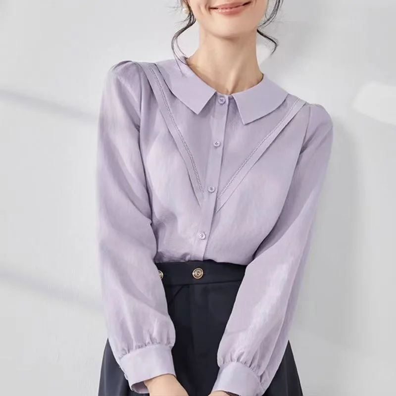 

Elegant French Style Long Sleeve Shirt for Spring and Autumn