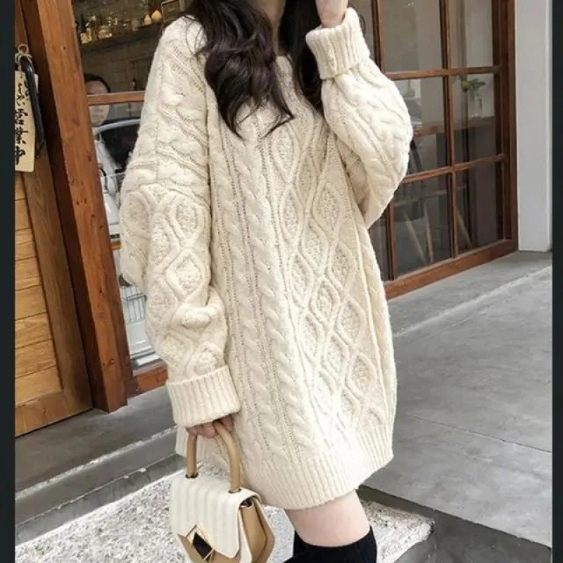 

High quality Women's Soft Knitted Pullover Long Sleeve Sweater Medium Long High Neck Women's Wear Autumn Winter New 2023