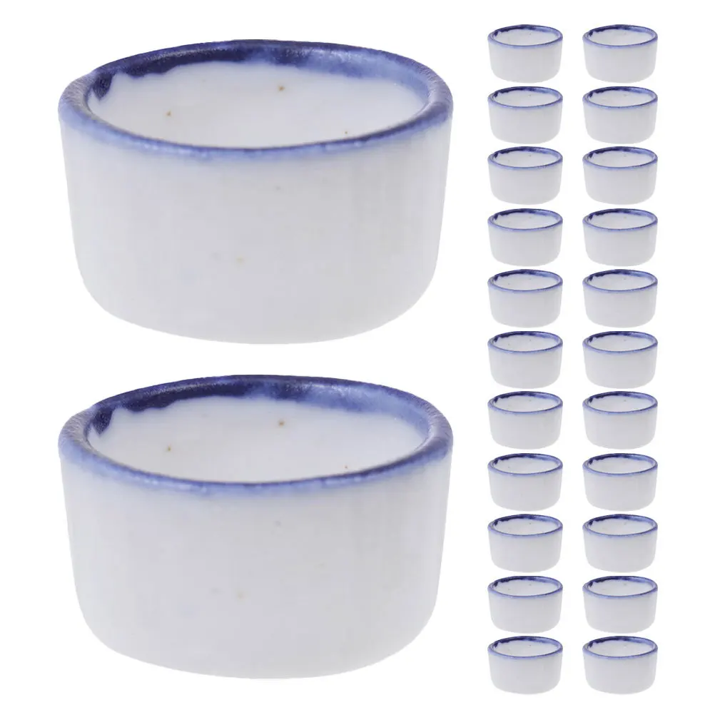 

24Pcs Reptile Water Dish Small Ceramic Bowl for Spider Scorpion Baby Tarantula Micro Feeding Basin Pet Hydration Tool in