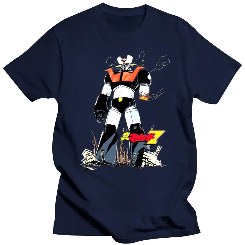 Men Tshirts Best Design Custom Cotton Short Sleeve T Shirts Men Anime Mazinger Z Cartoon Teenage Clothes Tops