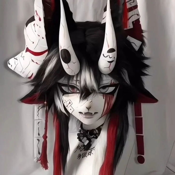 Kigurumi Base Mask Fursuit Handsome Skull Beast Outfit Fursuit OC Head Shell COS Accessories PP Material