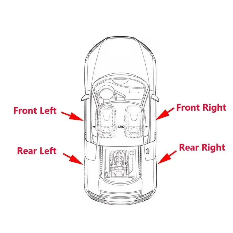 Front Rear Door Rubber Seal Strip Waterproof Soundproof Frame For Toyota Land Cruiser 4500 4700 LC100 1998-2007 For Lexus LX470