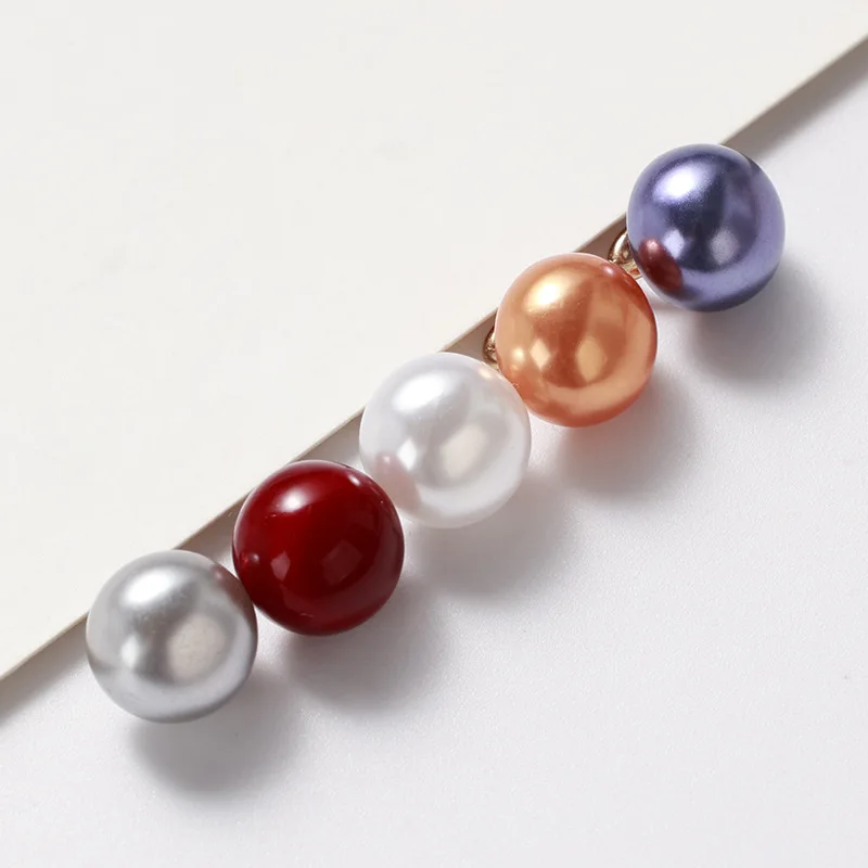 High End Colored Pearl Button Mushroom Button Shirt, Knitted Shirt, Wedding Dress, Semi-circular Copper Seam Button Wholesale