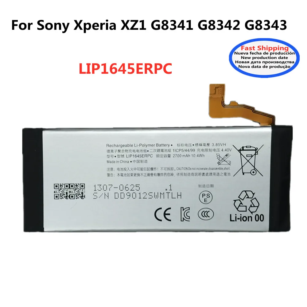 2700mAh Replacement Battery LIP1645ERPC For SONY Xperia XZ1 G8342 Rechargeable Phone Battery Fast Shipping