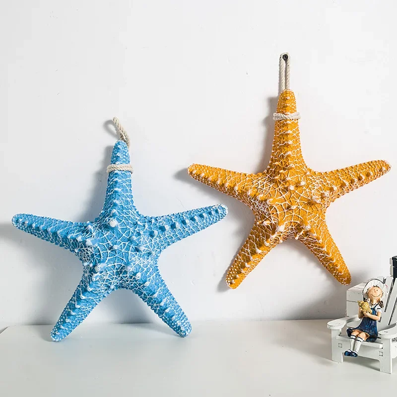 Mediterranean Resin Sea Stars Colorful Starfish Bar Aquarium Home Wall Hanging Coastal Ocean Decoration Beach Decoration Crafts