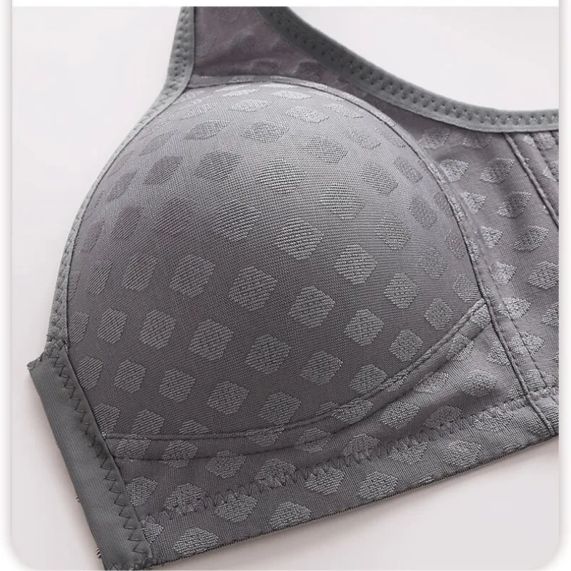 The New Front Button Type Sexy Brassiere Anti-sagging Gathered No Steel Ring Ladies Mother Large Size Thin Section Underwear Bra