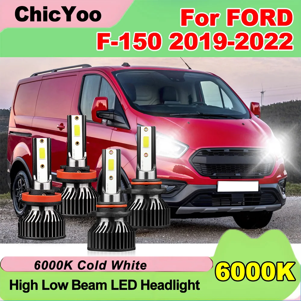 

2PCS LED Headlight 240W Car Headlamps Plug And Play 40000LM Auto Lights 12V Front Foglights For FORD F-150 2019 2020 2021 2022