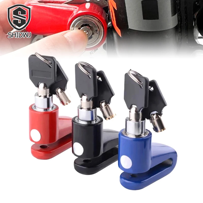 

Motorcycle Anti Theft Wheel Disc Brake Lock Safety Discs Brakes Rotor Locks for Scooter Motor Mountain Road Bike Padlock w/Keys