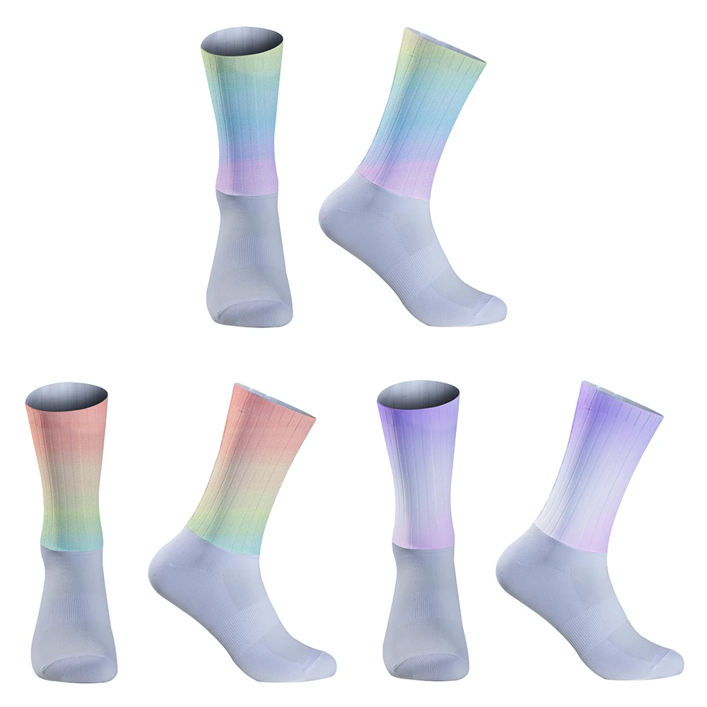 

2024 New Pro Team Aero Socks Anti Slip Silicone Cycling Socks Men Bicycle Sport Running Bike Socks