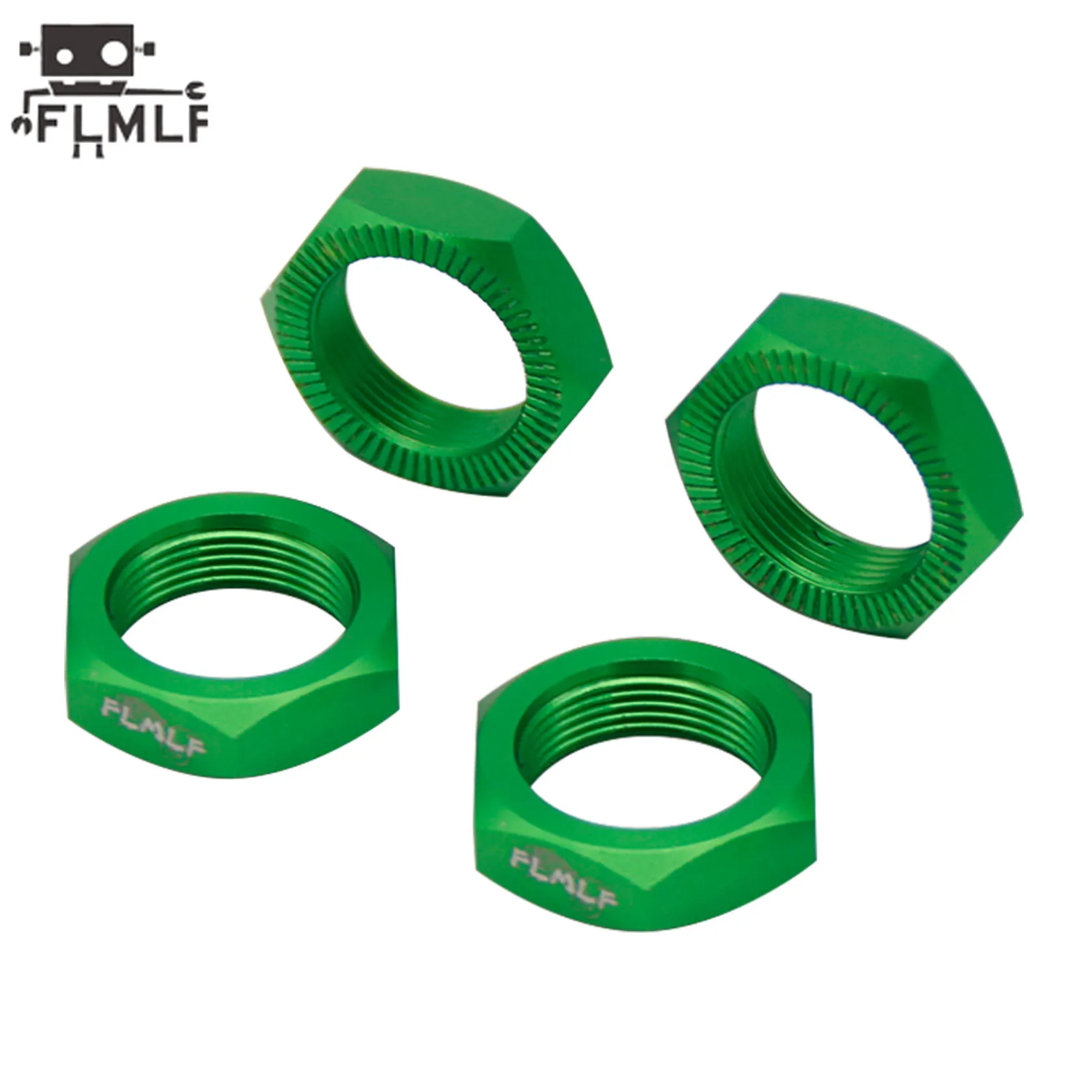 FLMLF CNC Metal Wheel Nut Kit 24mm Hex Hub for 1/5 HPI ROFUN BAHA ROVAN KM BAJA 5B 5T 5SC Truck Rc Car Parts