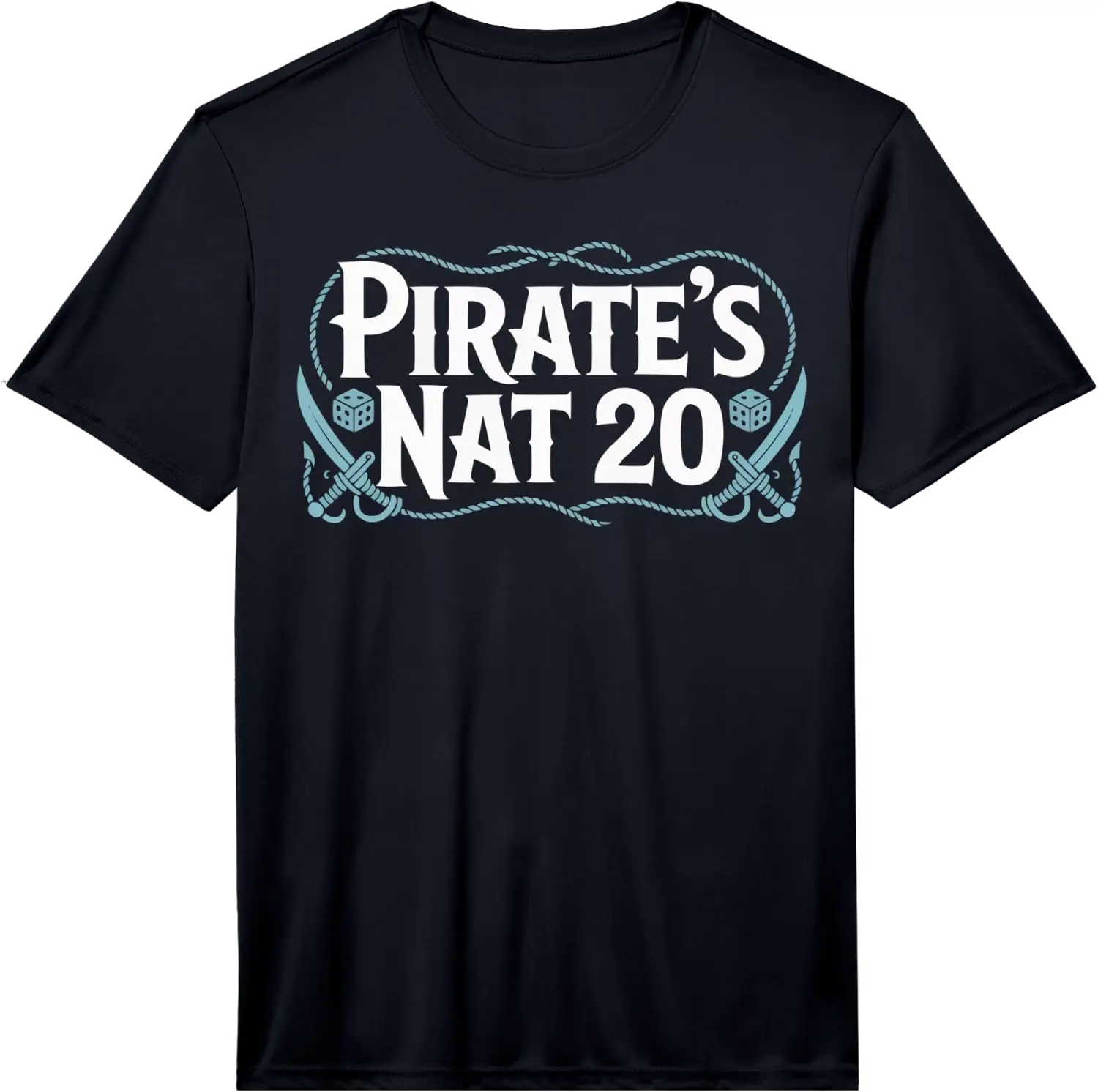 Mens RPG Master D20 Role Playing Board Game Funny Gaming Performance T-Shirt 100% Cotton Trendy Y2K Short-Sleeve Tee – Soft,