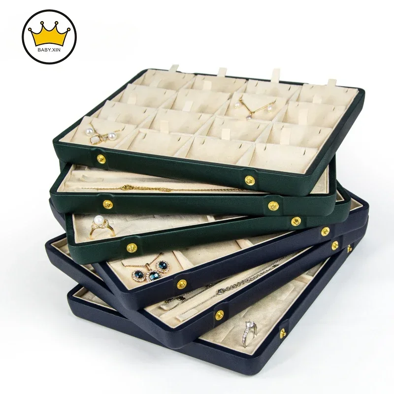 Pu Leather Jewelry Storage Tray Showing Display Tray Ring Pendant Necklace Storage Box Spot Jewelry Box