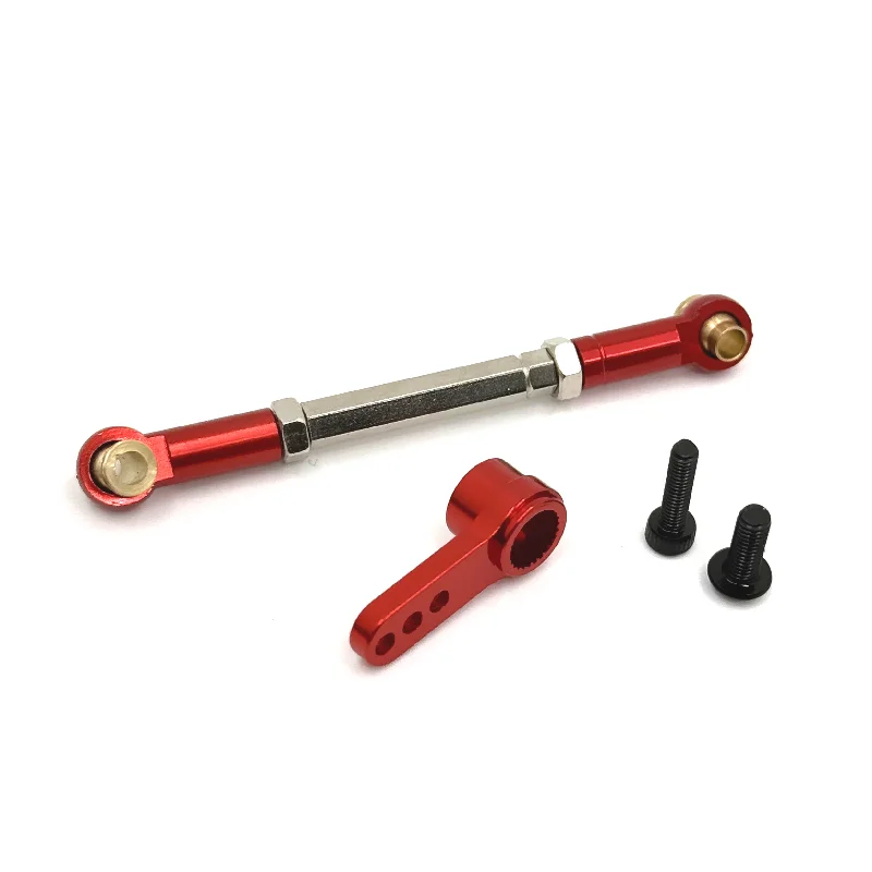 Adecuado para Meijiaxin H12Y H12Y + RC coche varilla de tracción de engranaje de dirección de Metal, brazo de engranaje de dirección, actualización de piezas fácilmente dañadas