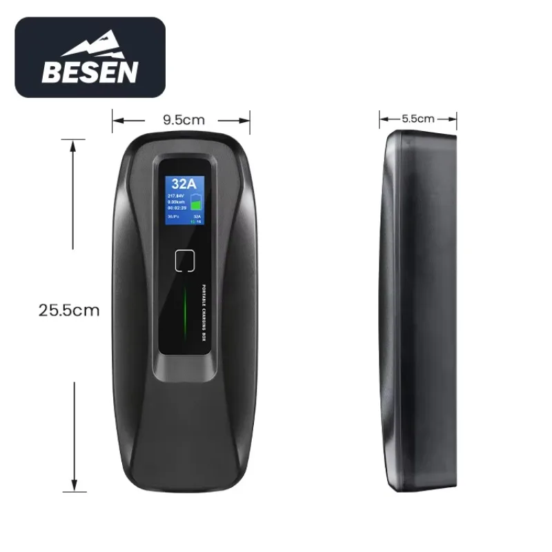 BESEN Portable EV Charger 9.6kW 32/40 Amp With LCD Screen New Condition Charging Box