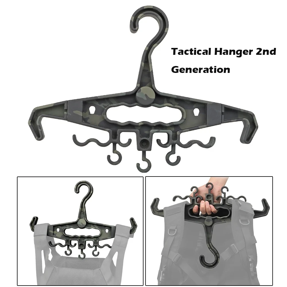 Appendiabiti tattico Ganci bullhorn staccabili ad alta capacità portante per gilet da caccia Airsoft Paintball Allenamento militare all'aperto