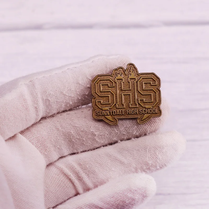 TV series Buffy the Vampire Slayer sunnydale high school symbol enamel pin brooch badge Backpack Collar Pins Jewelry