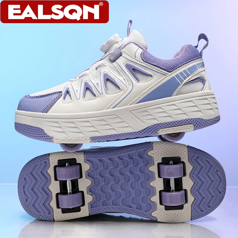 Girls Roller Skates for Kids Four-Wheel Detachable Roller Shoes Outdoor Sports Wear-resistant Entertainment Skates for Children