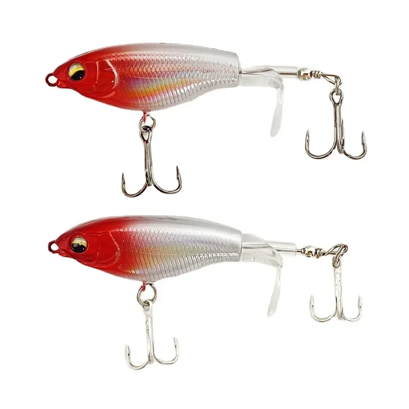 Topwater Whopper Plopper Fishing Lure 6g/10g Trolling Catfish Artificial Hard Bait with Soft Rotating Tail Fishing Tackle 1Pcs