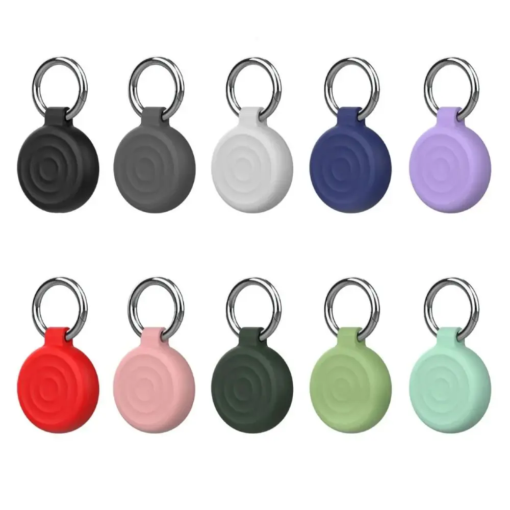 Silicone Protective Case Waterproof Anti-lost Tracker Cover Keychain Locator Holder Shell for Apple AirTag Tracker Accessories
