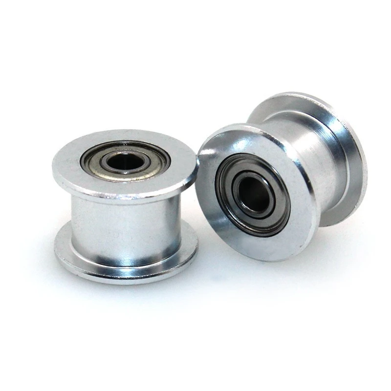 GT2 20 Toothless Bore 5Mm Aluminum Timing Belt Idler Pulley For 3D Printer 6Mm Width Timing Belt (Pack Of 10Pcs)
